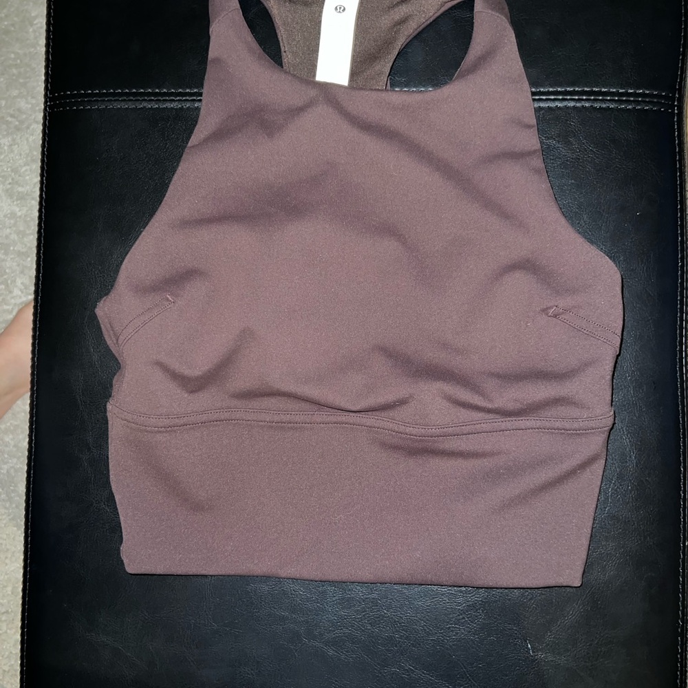 Lululemon Espresso Logo Elastic Everlux Shelf Tank - SOLD